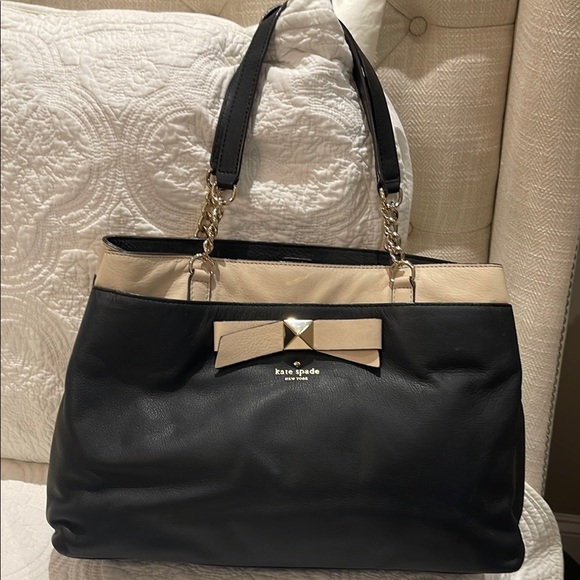 Kate Spade Black and Cream Tote Bag - Picture 1 of 9